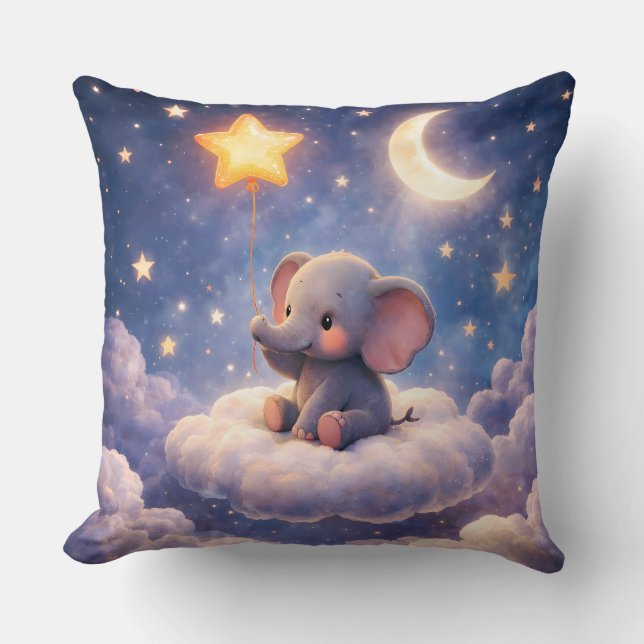 Bring me elephant large square throat throw pillow (Front)