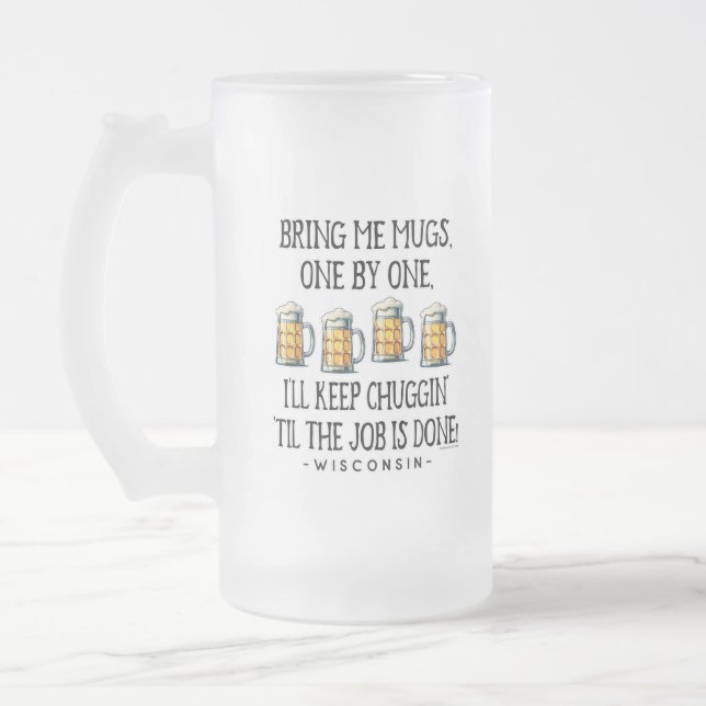Bring Me Mugs Frosted Glass Mug (Left)