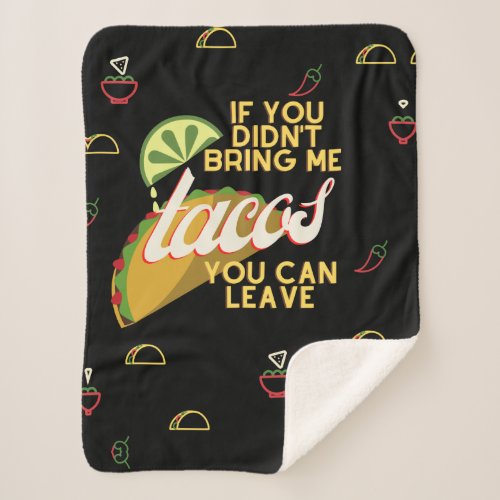 Bring me tacos sherpa blanket