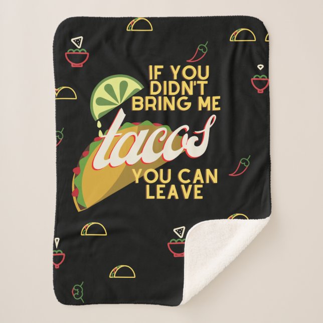 Bring me tacos sherpa blanket (Front)