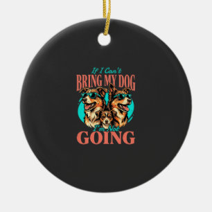 Bring My Dog Retro Dog Lover Ceramic Ornament