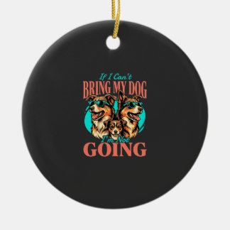 Bring My Dog Retro Dog Lover Ceramic Ornament