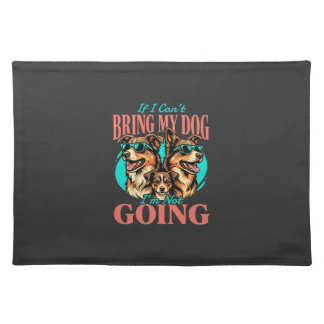 Bring My Dog Retro Dog Lover Cloth Placemat