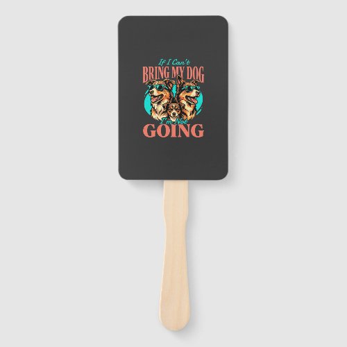 Bring My Dog Retro Dog Lover Hand Fan