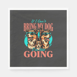 Bring My Dog Retro Dog Lover Napkins