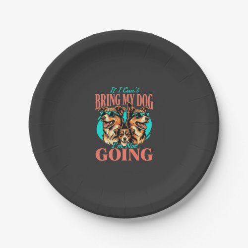 Bring My Dog Retro Dog Lover Paper Plates