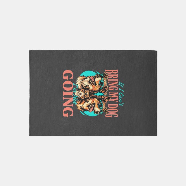 Bring My Dog Retro Dog Lover Rug (Front)