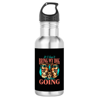 Bring My Dog Retro Dog Lover Stainless Steel Water Bottle