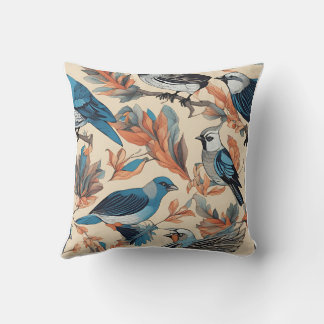Bring Nature Indoors with Beautiful Bird Pattern Throw Pillow