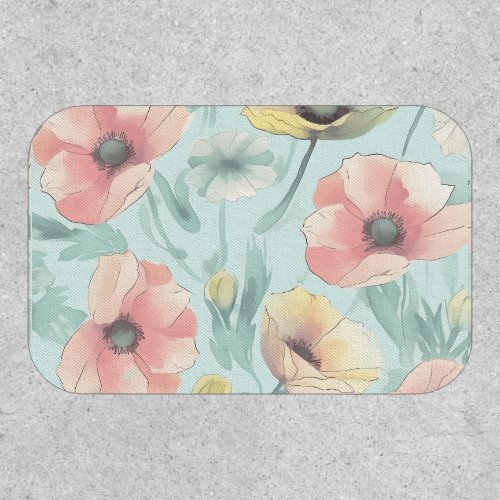 Bring nature indoors with pastel poppy flowers patch