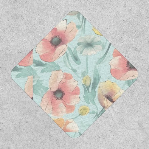 Bring nature indoors with pastel poppy flowers patch