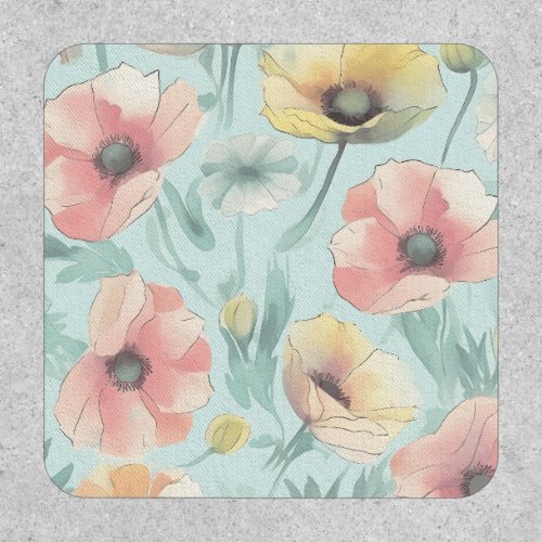 Bring nature indoors with pastel poppy flowers patch