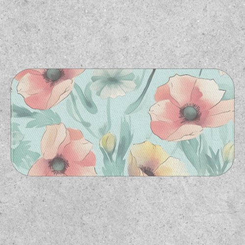 Bring nature indoors with pastel poppy flowers patch