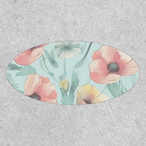 Bring nature indoors with pastel poppy flowers patch