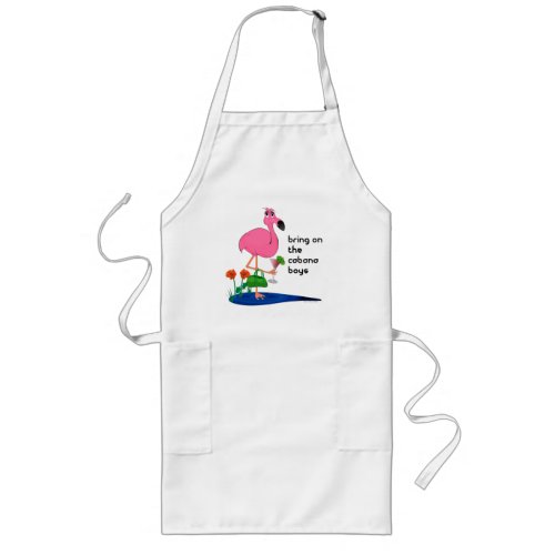 Bring on the cabana boys flamingo apron
