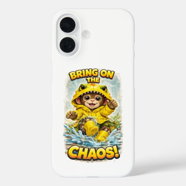 Bring on the Chaos iPhone Case Cute Dino (Back)