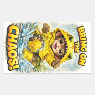 Bring on the Chaos Sticker Cute Dino