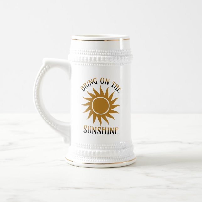Bring on the Sunshine Golden Beer Stein (Left)