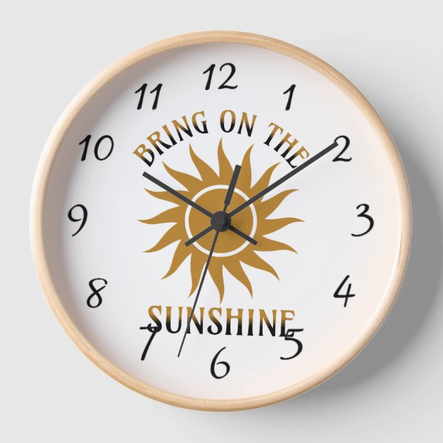 Bring on the Sunshine Golden Clock (Front)