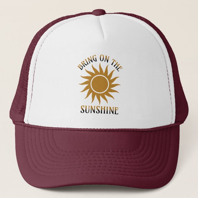 Bring on the Sunshine Golden Trucker Hat (Front)