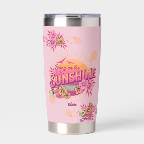 Bring on the Sunshine Graphic Preppy Vintage  Insulated Tumbler