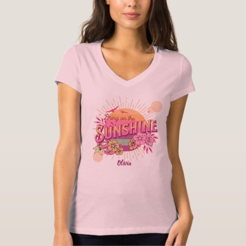 Bring on the Sunshine Graphic Preppy Vintage  T_Shirt