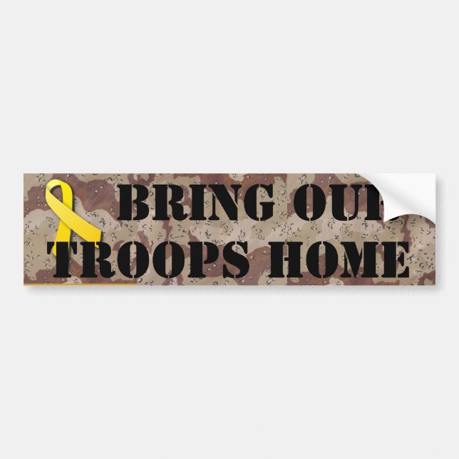 BRING OUR TROOPS HOME BUMPER STICKER (Front)