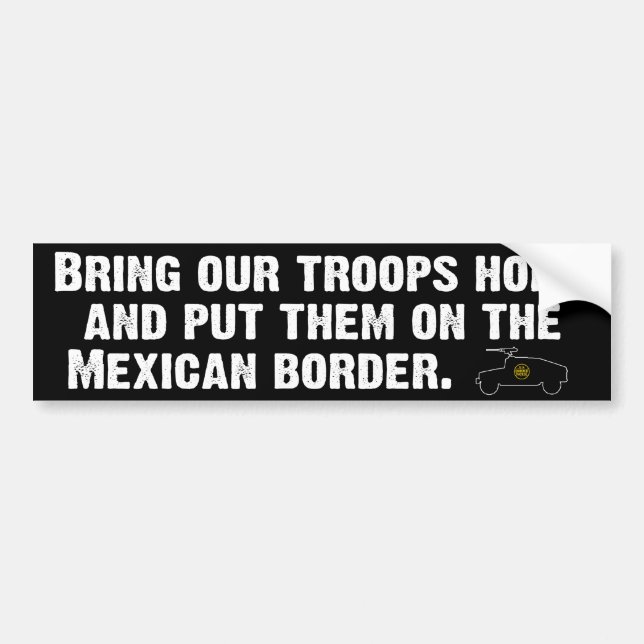 Bring out troops home... bumper sticker (Front)