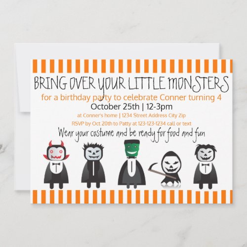 Bring over your monsters _ Birthday Invitation