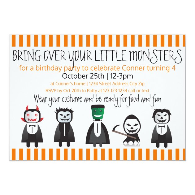 Bring Over Your Monsters - Birthday Invitation