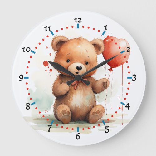Bring smiles to your space with our charming bear  large clock