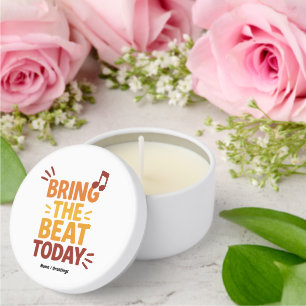 Bring the Beat Today Colorful Retro Music Mini Candle Favors