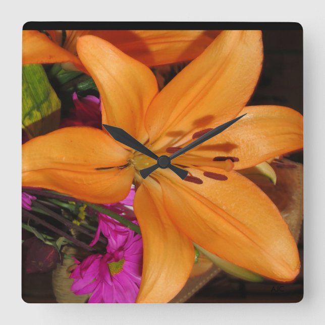 Bring the beauty of nature indoors square wall clock (Front)