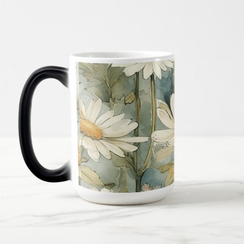 Bring the beauty of nature with our daisy pattern magic mug
