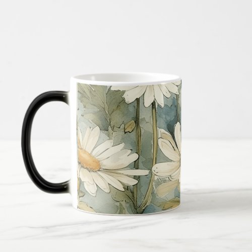 Bring the beauty of nature with our daisy pattern magic mug