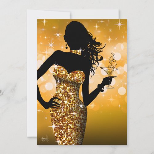Bring the Bling Sparkle | gold Custom Announcements