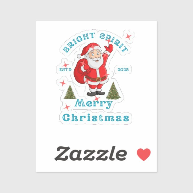 Bring the holiday cheer to life with Santa design  Sticker (Sheet)