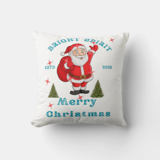 Bring the holiday cheer to life with Santa design Throw Pillow