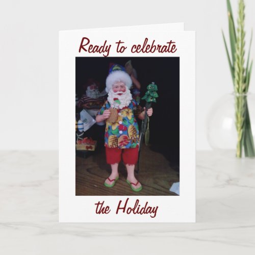 BRING THE MISTLETOE_CELEBRATE WITH BEACH SANTA HOLIDAY CARD