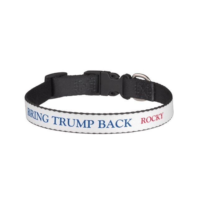 Bring Trump Back Custom Patriotic Pet Collar (Front)