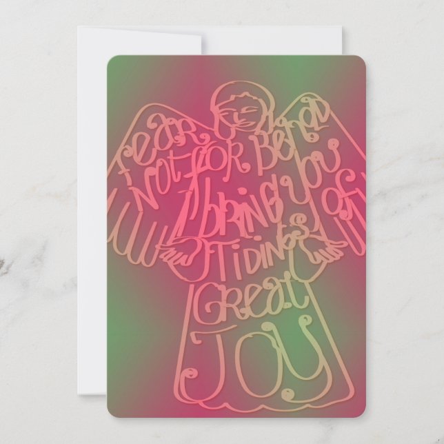 "bring you tidings..."Christmas Angel Greeting  Thank You Card (Front)