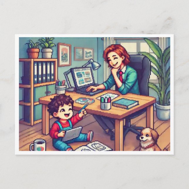 Bring Your Kid to Work Day Holiday Postcard (Front)