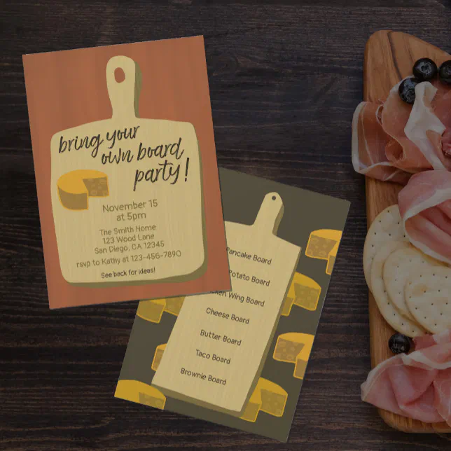 Bring Your Own Board Party Invitation Zazzle