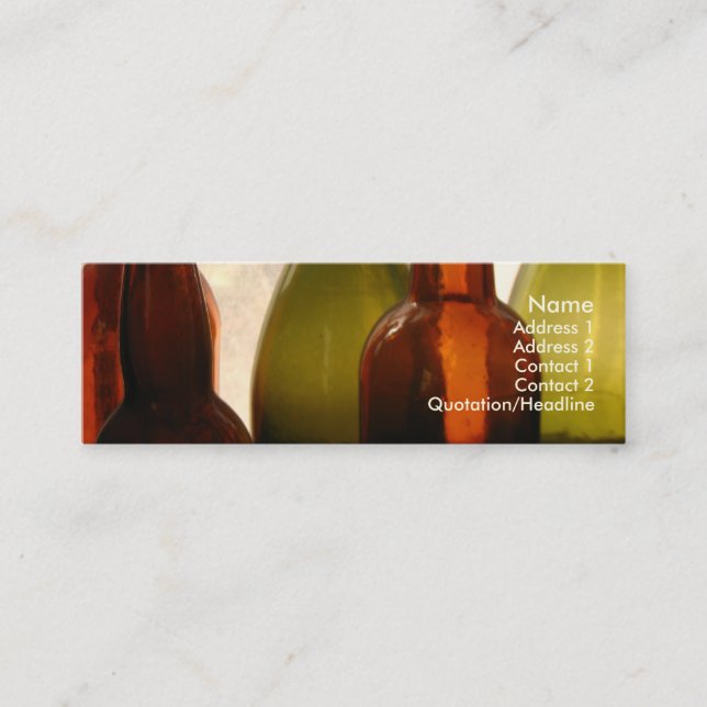 Bring your own bottle business card (Front)