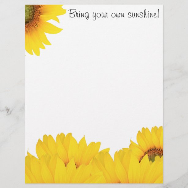 Sunflower Letterhead | Zazzle