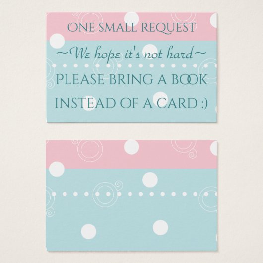 BringABook "Baby PeekABoo" Insert Card/Personalize (Front & Back)