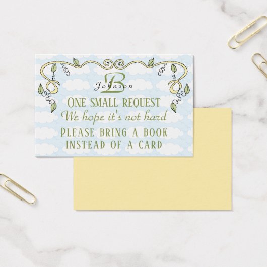 BringABook "Castle/Yellow" Insert Card/Personalize (Office)