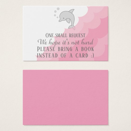 BringABook "Dolphin Pink" Insert Card/Personalize (Front & Back)