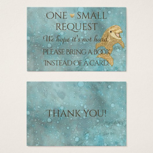 BringABook "Gold Dolphin" Insert Card/Personalize (Front & Back)