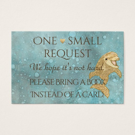 BringABook "Gold Dolphin" Insert Card/Personalize (Front)